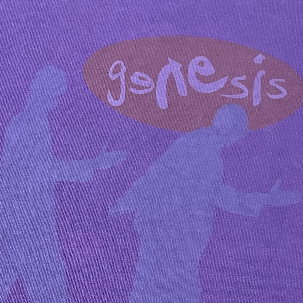 🎸 '21 Genesis Band I Can't Dance Album 2 Side Tour Reprint Purple Lucky Brand T - Picture 9 of 16